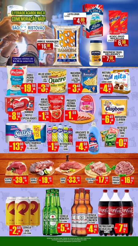 OFERTAS DESTE FIM DE SEMANA DO SÃO CRISTÓVÃO SUPERMERCADOS - 09/09 a 12/09