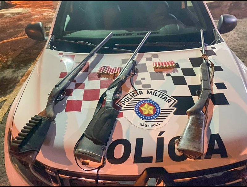Grupo é surpreendido pela PM com armas e munições