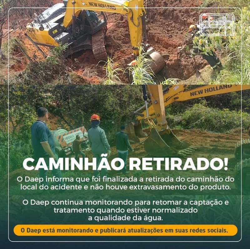 Daep interrompe captação de água no Ribeirão Lajeado