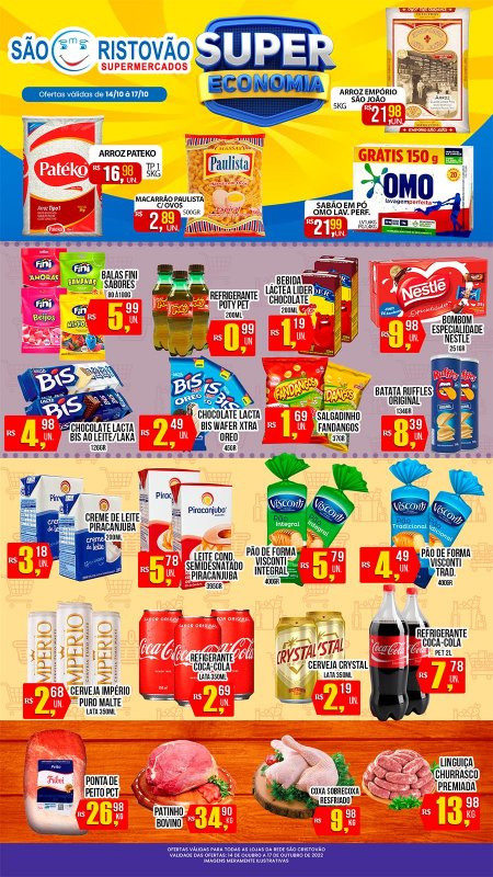OFERTAS DESTE FIM DE SEMANA DO SÃO CRISTÓVÃO SUPERMERCADOS - 14/10 a 17/10