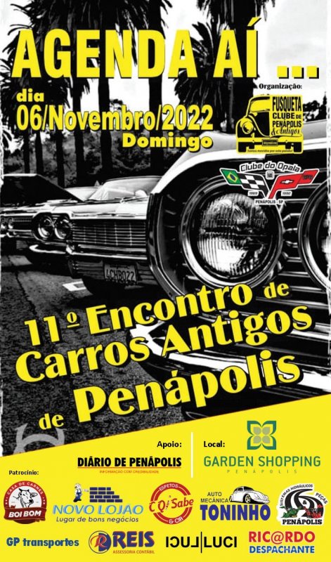 Garden Shopping: 11º encontro de carros antigos de Penápolis