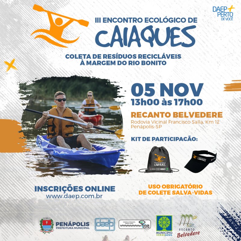 Evento: Daep realiza o 3º Encontro Ecológico de Caiaque