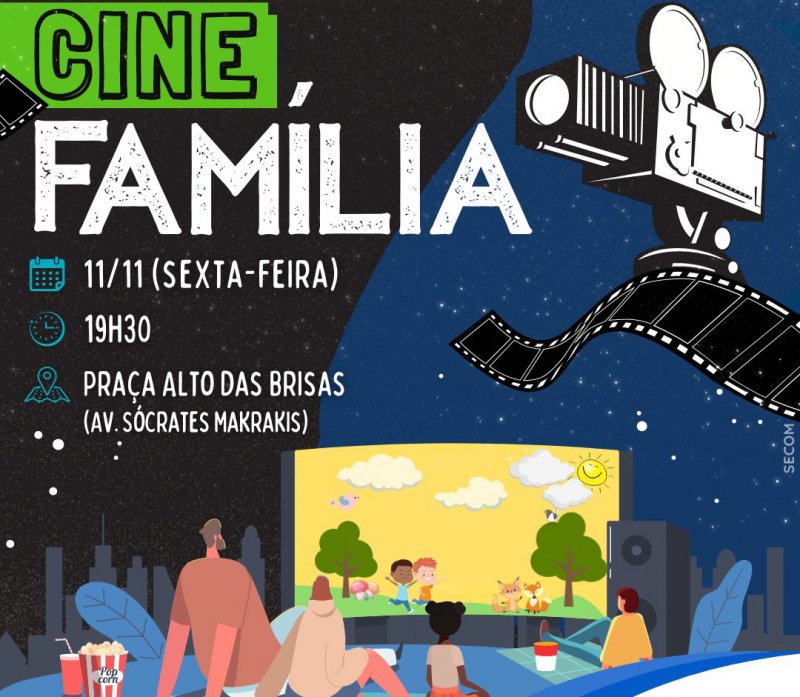 Último dia para escolha do filme que será exibido no Cine Família