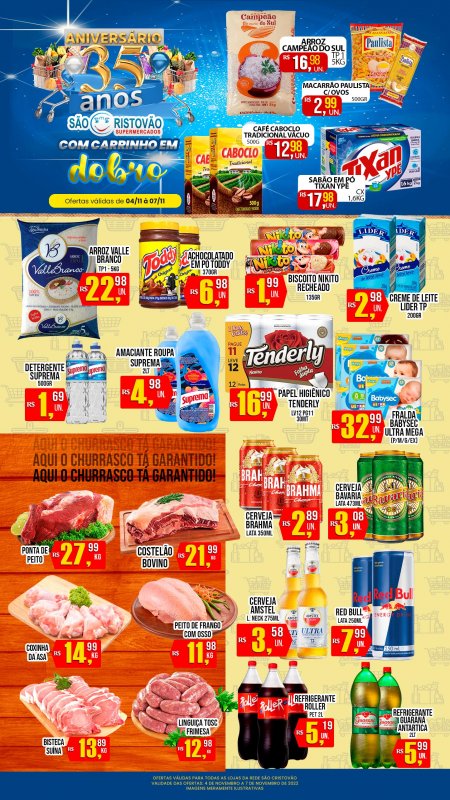 OFERTAS DESTE FIM DE SEMANA DO SÃO CRISTÓVÃO SUPERMERCADOS - 04/11 a 07/11