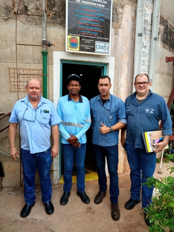 Inmetro faz inspeção na bancada de aferição de hidrômetros do Daep