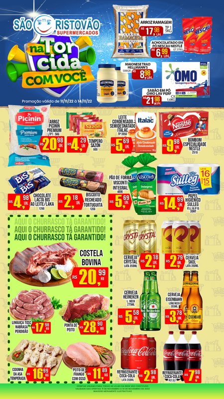 OFERTAS DESTE FIM DE SEMANA DO SÃO CRISTÓVÃO SUPERMERCADOS - 11/11 a 14/11