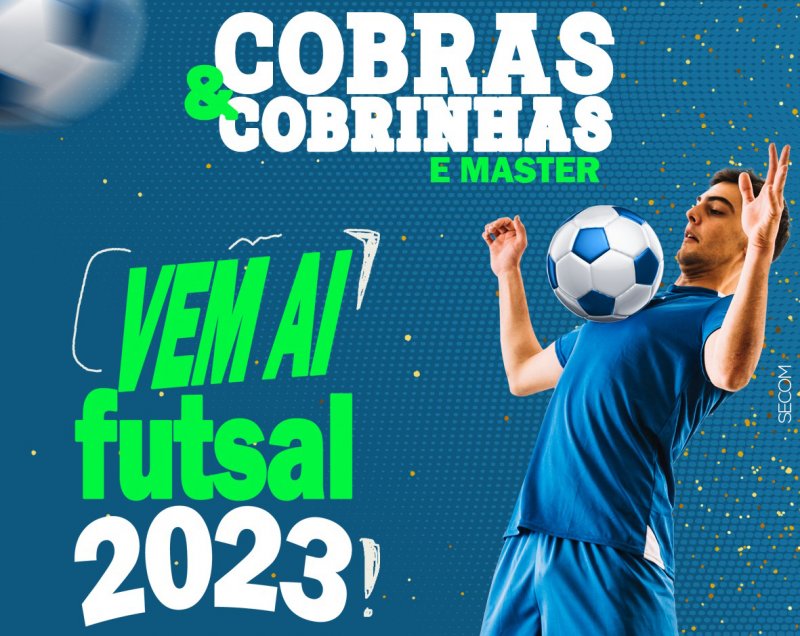 Futsal: Cobras, Cobrinhas e Master distribuirão R$ 14 mil em premiações