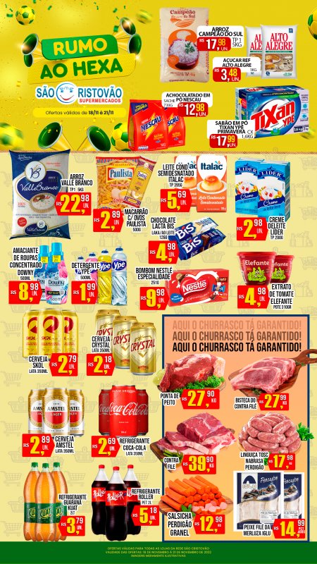 OFERTAS DESTE FIM DE SEMANA DO SÃO CRISTÓVÃO SUPERMERCADOS - 18/11 a 21/11