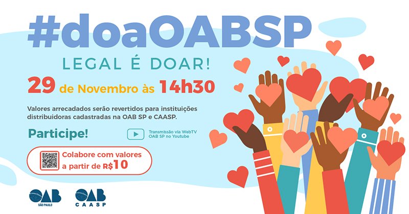 Campanha da OAB SP sensibilizará a advocacia para a cultura da doação