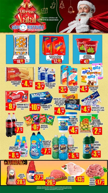 OFERTAS DESTE FIM DE SEMANA DO SÃO CRISTÓVÃO SUPERMERCADOS - 16/12 a 19/12