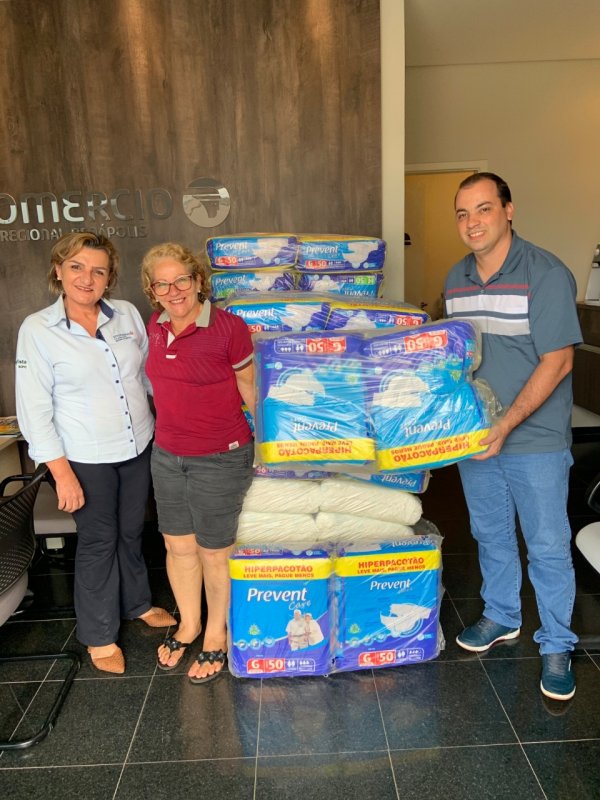 Solidariedade: Sincomércio mantém doação de fraldas às instituições sociais
