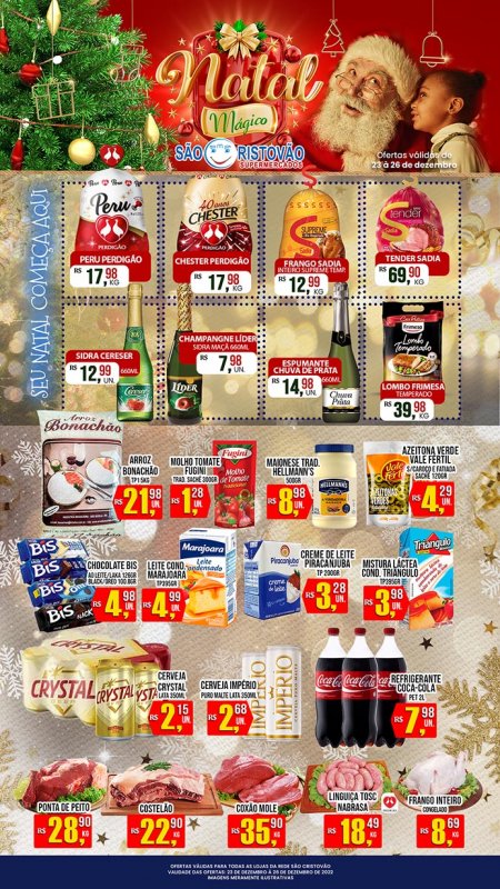 OFERTAS DESTE FIM DE SEMANA DO SÃO CRISTÓVÃO SUPERMERCADOS - 23/12 a 26/12