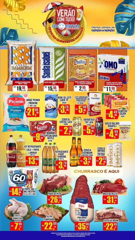 OFERTAS DESTE FIM DE SEMANA DO SÃO CRISTÓVÃO SUPERMERCADOS - 13/01 a 16/01
