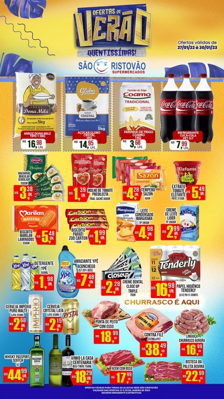 OFERTAS DESTE FIM DE SEMANA DO SÃO CRISTÓVÃO SUPERMERCADOS - 27/01 a 30/01