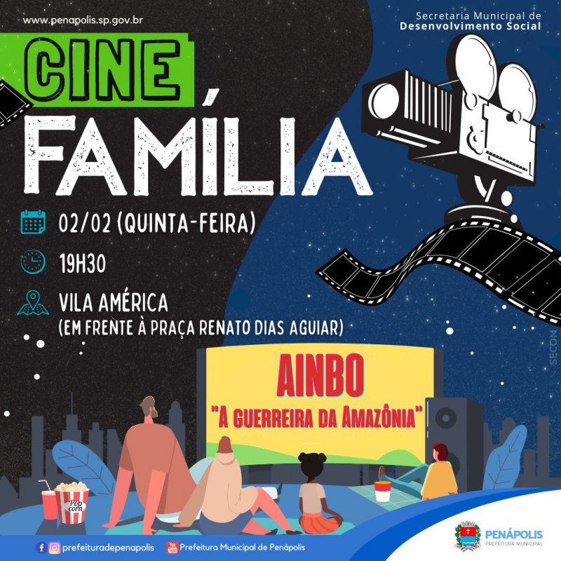 Cine Família é adiado para quinta-feira com exibição do filme “Ainbo”