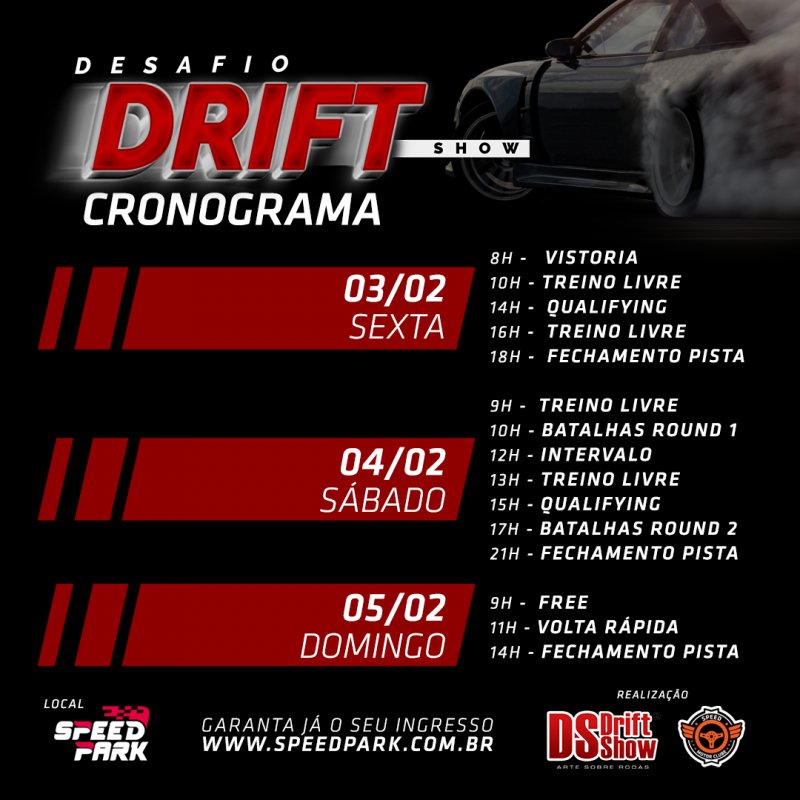 Evento de Drift promete adrenalina e diversão para todas as idades