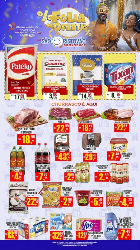 OFERTAS DESTE FIM DE SEMANA DO SÃO CRISTÓVÃO SUPERMERCADOS - 10/02 a 13/02