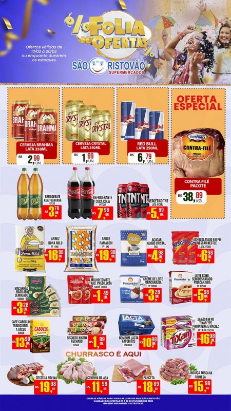 OFERTAS DESTE FIM DE SEMANA DO SÃO CRISTÓVÃO SUPERMERCADOS - 17/02 a 20/02