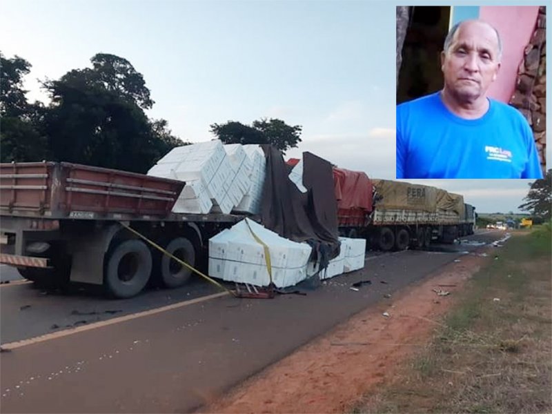 Identificado motorista de caminhão que morreu em acidente no MS nesta segunda-feira