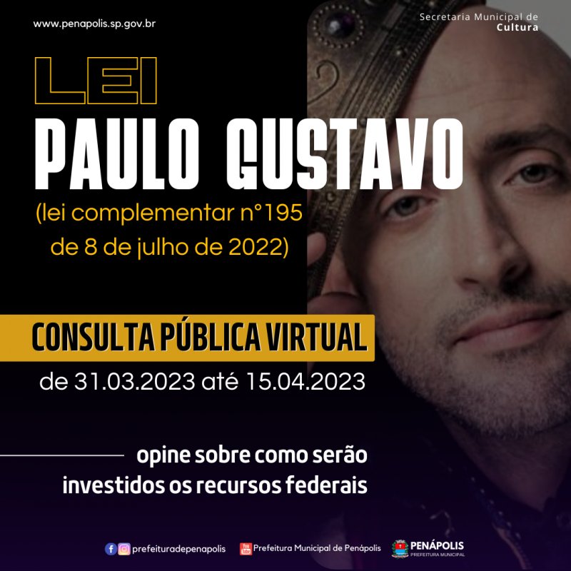 Últimos dias para consulta pública da Lei Paulo Gustavo e cadastramento de artistas 