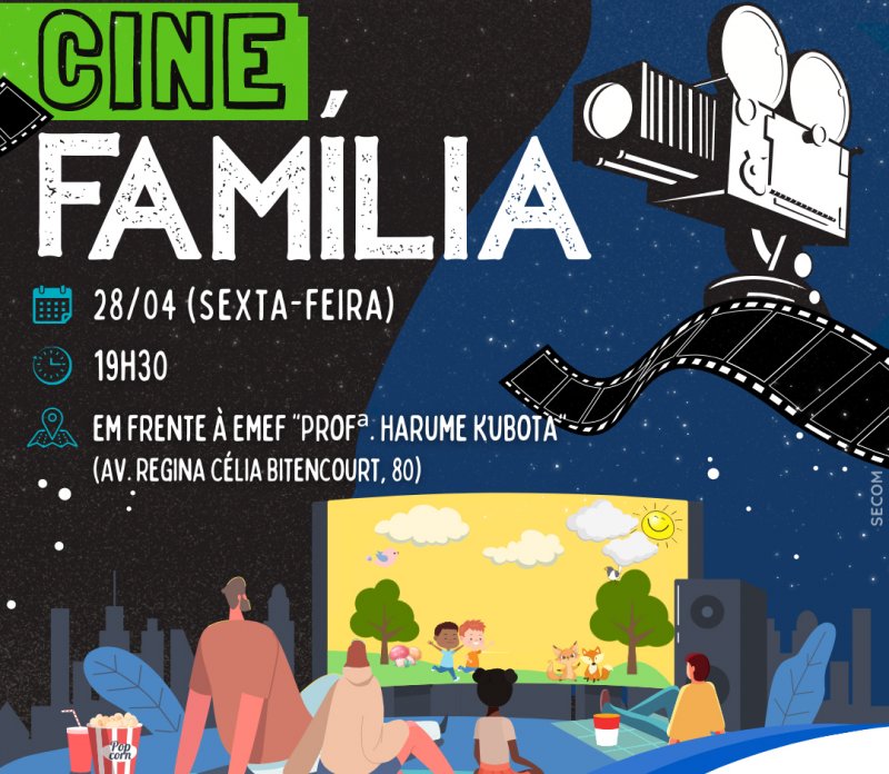 Cine Família: comunidade já pode escolher filme que será exibido no Jardim do Lago
