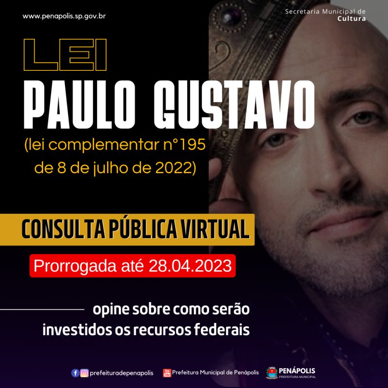 Cultura prorroga prazo para consulta pública da Lei Paulo Gustavo