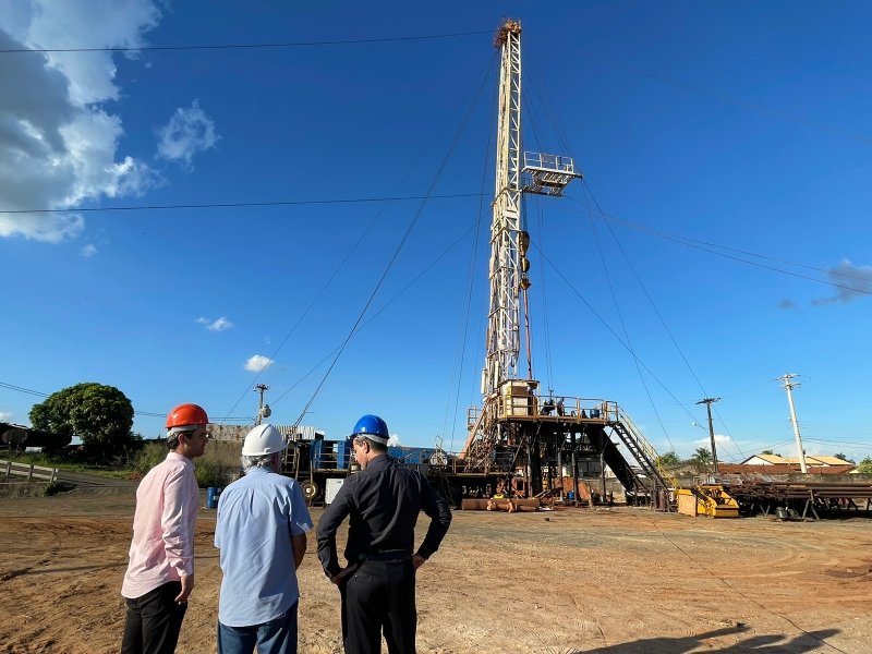 150 metros: poço profundo atingiu nova fase de perfuração