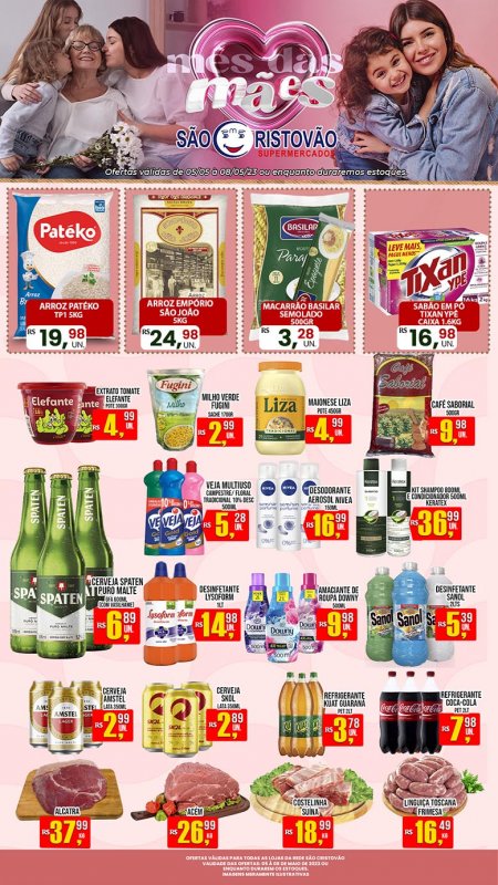 OFERTAS DESTE FIM DE SEMANA DO SÃO CRISTÓVÃO SUPERMERCADOS - 05/05 a 08/05