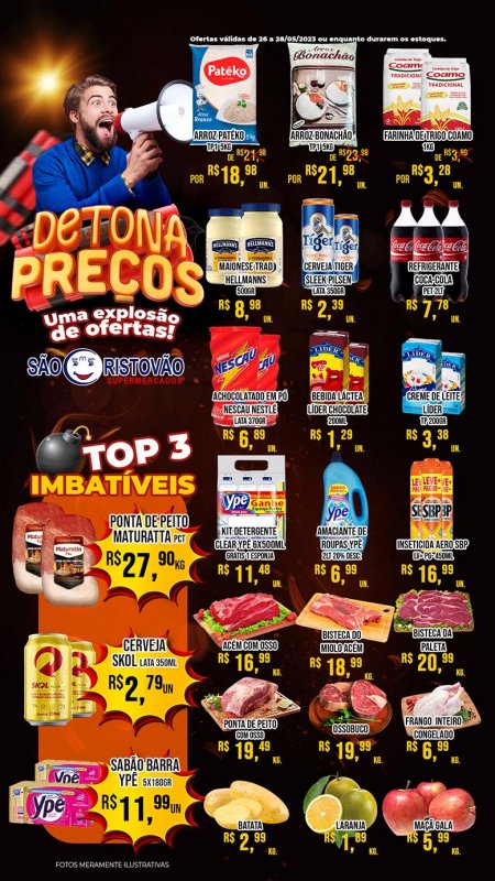 OFERTAS DESTE FIM DE SEMANA DO SÃO CRISTÓVÃO SUPERMERCADOS - 26/05 a 28/05