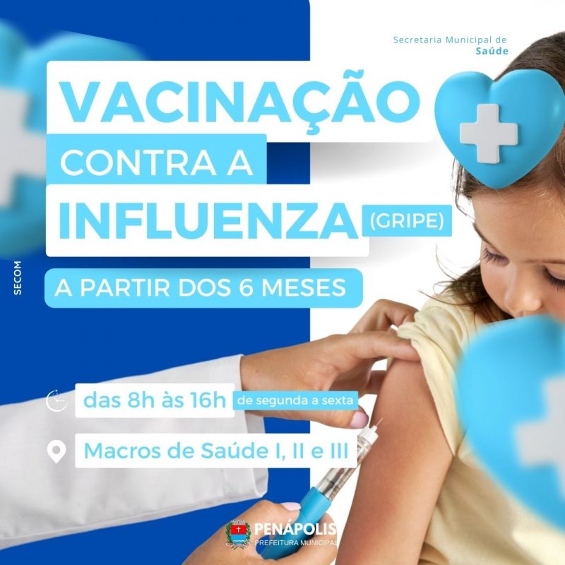 Saúde reforça importância da vacinação contra a Gripe