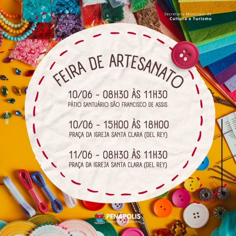 Secult convida para Feira de Artesanato neste final de semana