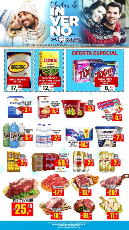 OFERTAS DESTE FIM DE SEMANA DO SÃO CRISTÓVÃO SUPERMERCADOS - 23/06 a 25/06