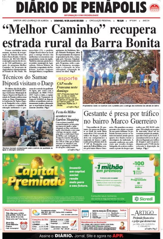 Confira as principais notícias do DIÁRIO deste domingo (16)