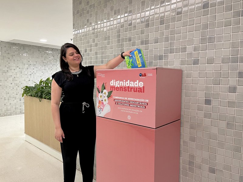 Dignidade Menstrual: campanha conta com ponto de coleta na região