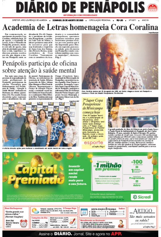 Confira as principais notícias do DIÁRIO deste domingo (20)