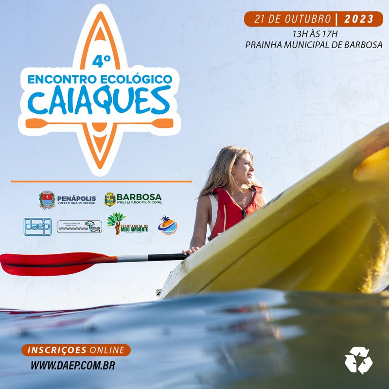 4ª edição do Encontro Ecológico de Caiaque e Stand Up Paddle acontece no próximo dia 21