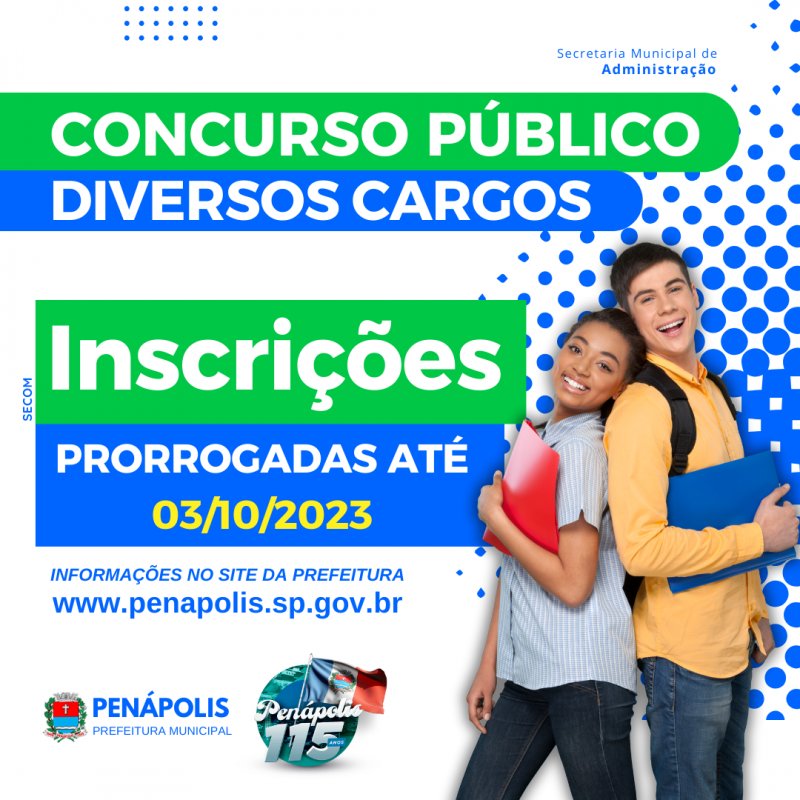 Concurso da prefeitura tem inscrições prorrogadas até dia 03 