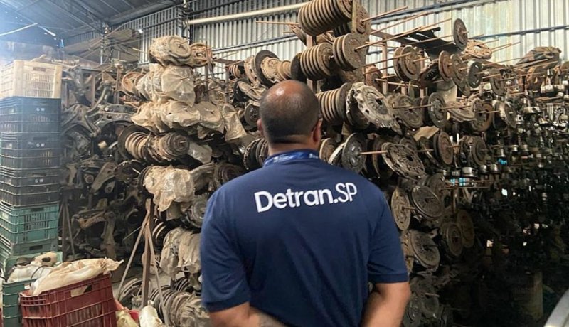 Combate ao crime: desmanches em Penápolis são fiscalizados pelo Detran