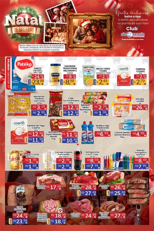 OFERTAS DESTE FIM DE SEMANA DO SÃO CRISTÓVÃO SUPERMERCADOS - 15/12 a 17/12