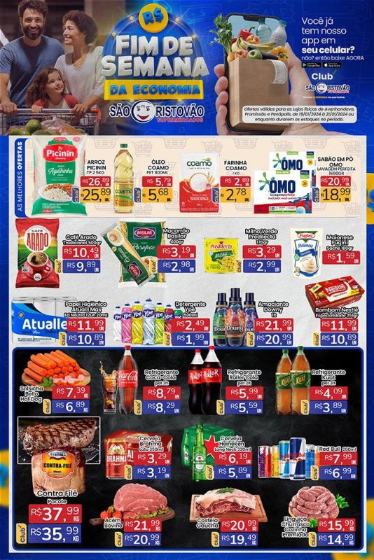 OFERTAS DESTE FIM DE SEMANA DO SÃO CRISTÓVÃO SUPERMERCADOS - 19/01 a 21/01