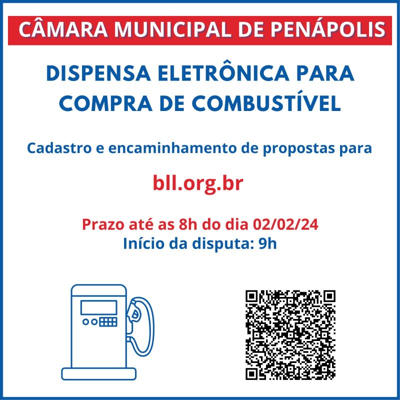 Câmara de Penápolis inicia atendimento de nova lei de licitações com compra de combustível