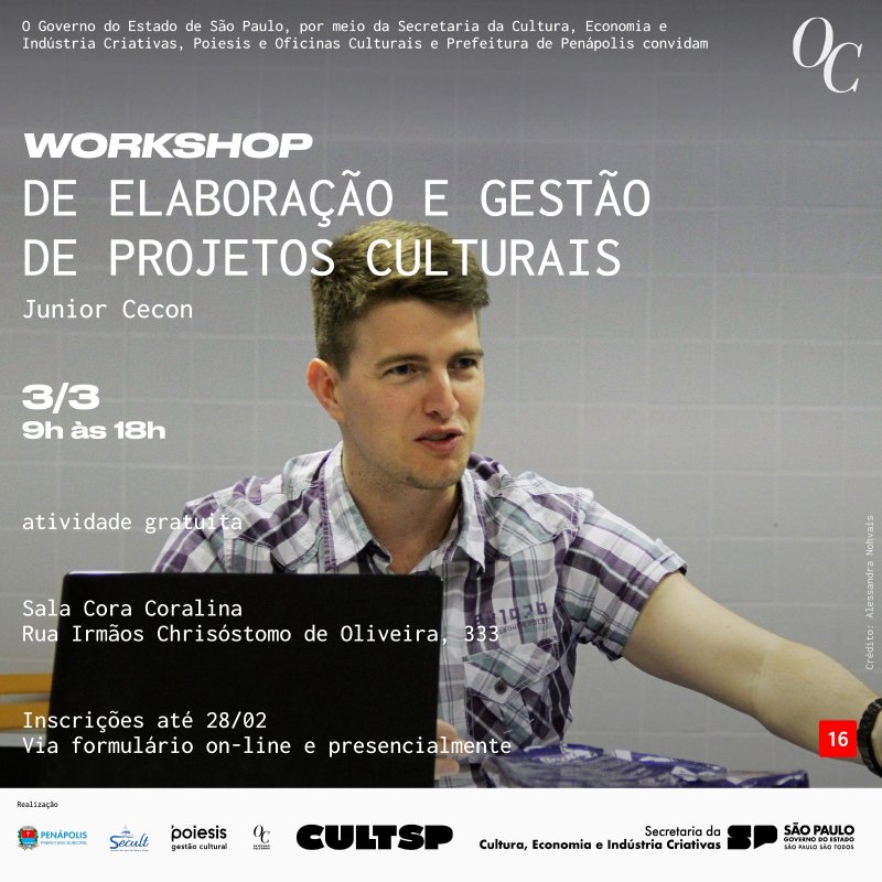 Secult abre inscrições para workshop de elaboração de projetos culturais