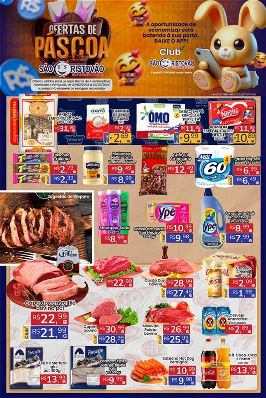 OFERTAS DESTE FIM DE SEMANA DO SÃO CRISTÓVÃO SUPERMERCADOS - 23/02 a 25/02