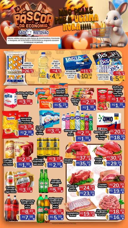 OFERTAS DESTE FIM DE SEMANA DO SÃO CRISTÓVÃO SUPERMERCADOS - 01/03 a 03/03
