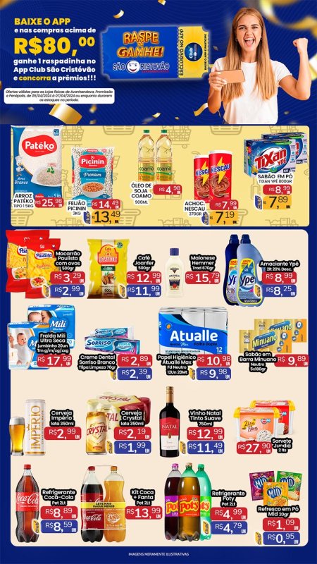 OFERTAS DESTE FIM DE SEMANA DO SÃO CRISTÓVÃO SUPERMERCADOS - 05/04 a 07/04