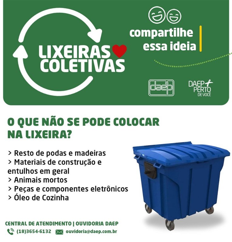 Containers: Daep volta a comunicar população sobre uso correto