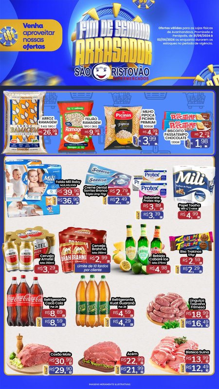 OFERTAS DESTE FIM DE SEMANA DO SÃO CRISTÓVÃO SUPERMERCADOS - 31/05 a 02/06