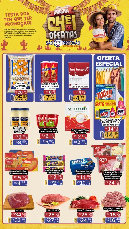 OFERTAS DESTE FIM DE SEMANA DO SÃO CRISTÓVÃO SUPERMERCADOS - 14/06 a 16/06