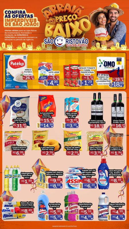 OFERTAS DESTE FIM DE SEMANA DO SÃO CRISTÓVÃO SUPERMERCADOS - 21/06 a 23/06