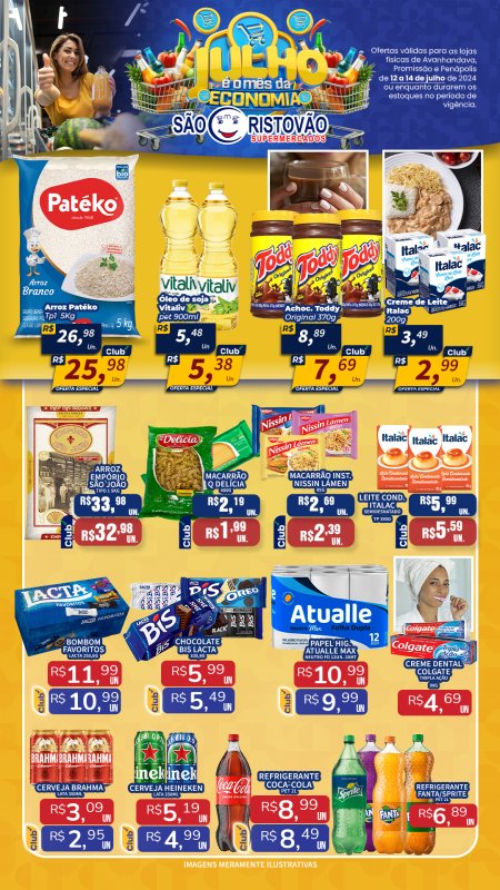 OFERTAS DESTE FIM DE SEMANA DO SÃO CRISTÓVÃO SUPERMERCADOS - 12/07 a 14/07